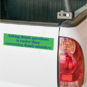 Het stellen van domme vragen is gemakkelijker bumpersticker (Op Truck)