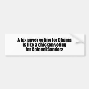 Het stemmen van de belastingbetaler voor Obama is Bumpersticker