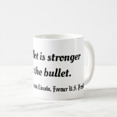 Het stemrecht is sterker dan de kogel, Lincoln  Koffiemok (Voorkant rechts)