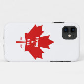 Het "Sterke en Vrije" Maple Leaf T-shirt Case-Mate iPhone Case (Achterkant (horizontaal))