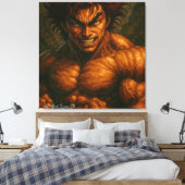 Het sterkste Man ter wereld Canvas Afdruk (Insitu (Slaapkamer))