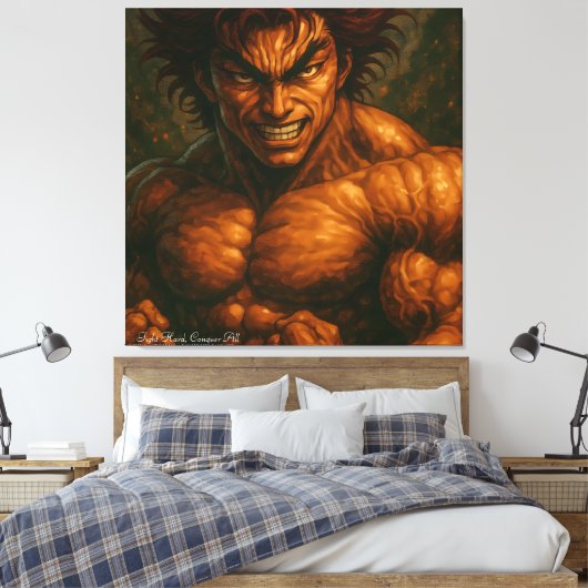 Het sterkste Man ter wereld Canvas Afdruk (Insitu (Slaapkamer))