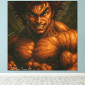 Het sterkste Man ter wereld Canvas Afdruk (Insitu (Houten vloer))