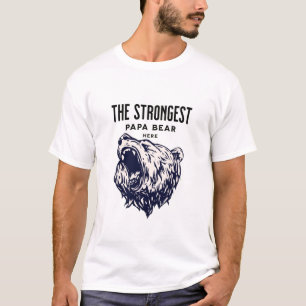 het sterkste papa beer , een cadeau van vaders dag t-shirt