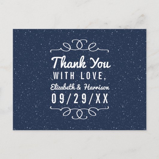 Het Sterrennacht bruiloft Collectie - Dank u Briefkaart (Voorkant)