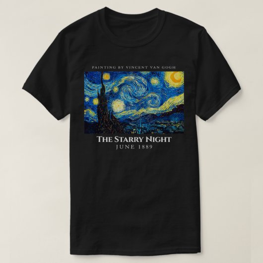 Het Sterrennacht T-shirt is Cool Vincent Van Gogh (Design voorkant)