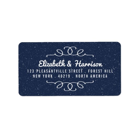 Het Sterrennacht Wedding Collectie Etiket (Voorkant)