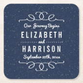 Het Sterrennacht Wedding Collectie Kartonnen Onderzetters (Voorkant)