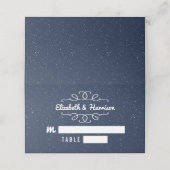 Het Sterrennacht Wedding Collectie Plaatskaartje (Buitenkant ongevouwen)