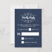 Het Sterrennacht Wedding Collectie RSVP Kaartje (Voorkant)