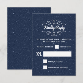 Het Sterrennacht Wedding Collectie RSVP Kaartje
