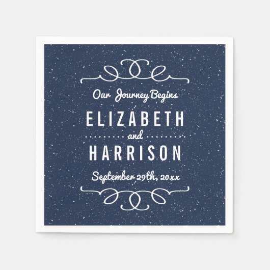 Het Sterrennacht Wedding Collectie Servet (Voorkant)
