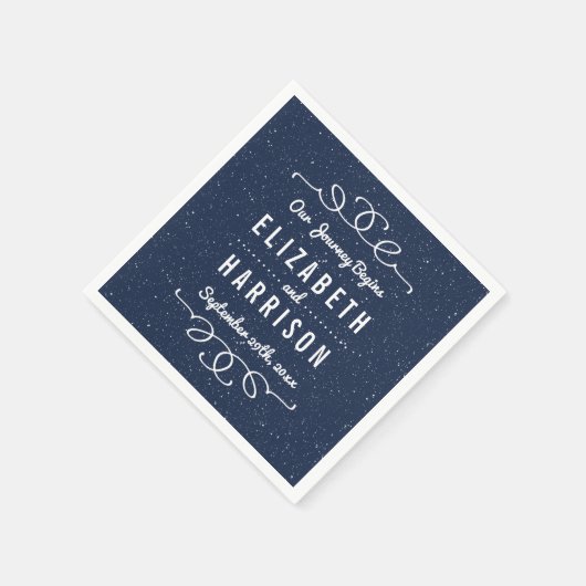 Het Sterrennacht Wedding Collectie Servet (Hoek)