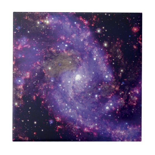 Het sterrenstelsel Fireworks Galaxy in de buitenru Tegeltje (Voorkant)