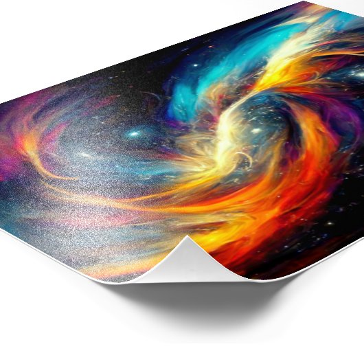 Het sterrenstelsel, universum, ruimtekunst, sterre foto afdruk (Hoek)