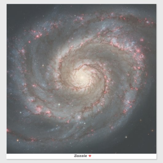 Het sterrenstelsel Whirlpool M51 & begeleider in d Sticker (Vel)