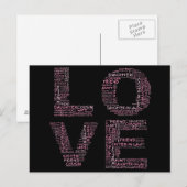 Het steunen van Bewaarde Eigen (Roze Tekst) Briefkaart (Voorkant / Achterkant)