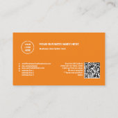 Het stevige Sinaasappel van de Kleur voegt Uw Code Klantenkaartje (Achterkant)
