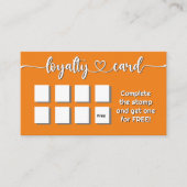 Het stevige Sinaasappel van de Kleur voegt Uw Code Klantenkaartje (Voorkant)