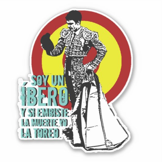 HET STIERENVECHTER T-shirt Sticker (Voorkant)