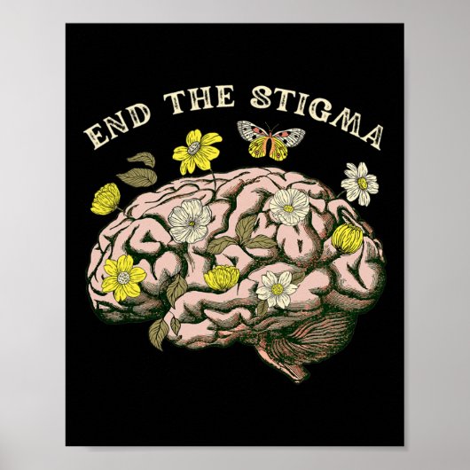 Het stigma bewustzijn psychische gezondheidsproble poster (Voorkant)