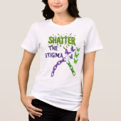 Het stigma doorbreken - geestelijke gezondheid Tri-Blend shirt (Voorkant)