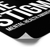 Het stigma groene lint mentale gezondheid poster (Hoek)