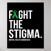 Het stigma groene lint mentale gezondheid poster (Voorkant)