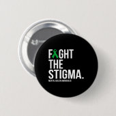 Het stigma groene lint mentale gezondheid ronde button 5,7 cm (Voorkant /achterkant)
