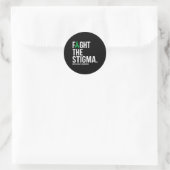 Het stigma groene lint mentale gezondheid ronde sticker (Tas)
