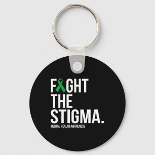 Het stigma groene lint mentale gezondheid sleutelhanger