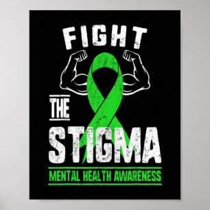Het stigma Mental Health Awareness Depressie Anxi Poster