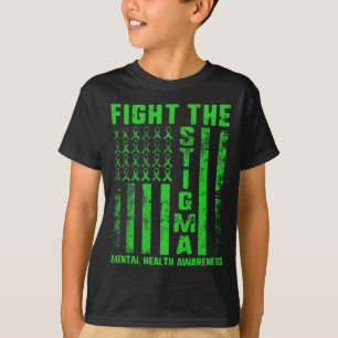 Het stigma Mental Health Awareness Depressie Anxi T-shirt