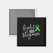 Het Stigma Mental Health Awareness Groen Lint Magneet (Voorkant / Achterkant)