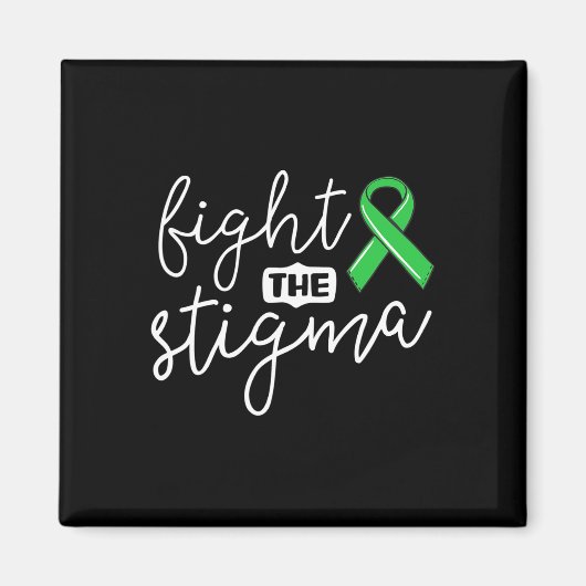 Het Stigma Mental Health Awareness Groen Lint Magneet (Voorkant)