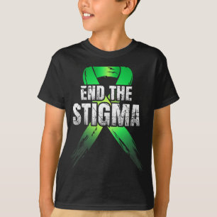 Het stigma - Mental Health Awareness Groen Lint T-shirt