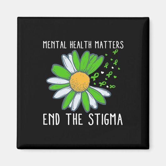 Het stigma mentale gezondheidsbewustzijn 1 magneet (Voorkant)