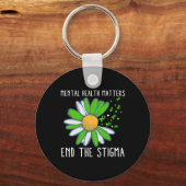 Het stigma mentale gezondheidsbewustzijn 1 sleutelhanger (Voorkant)