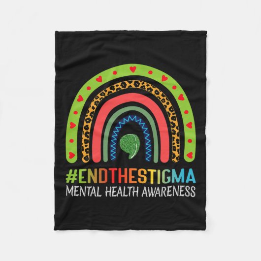 Het stigma mentale gezondheidsbewustzijn fleece deken (Voorkant)