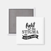 Het stigma mentale gezondheidsbewustzijn mentale p magneet (Voorkant / Achterkant)