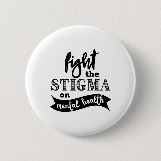Het stigma mentale gezondheidsbewustzijn mentale p ronde button 5,7 cm (Voorkant)