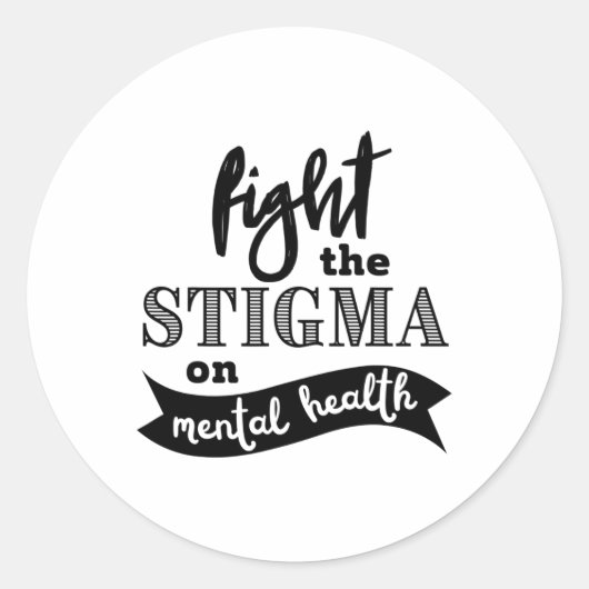 Het stigma mentale gezondheidsbewustzijn mentale p ronde sticker (Voorkant)