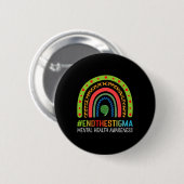 Het stigma mentale gezondheidsbewustzijn ronde button 5,7 cm (Voorkant /achterkant)