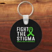 Het stigma mentale gezondheidsbewustzijn sleutelhanger (Voorkant)