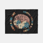 Het stigma psychische gezondheidsproblemen mentaal fleece deken (Voorkant (Horizontaal))