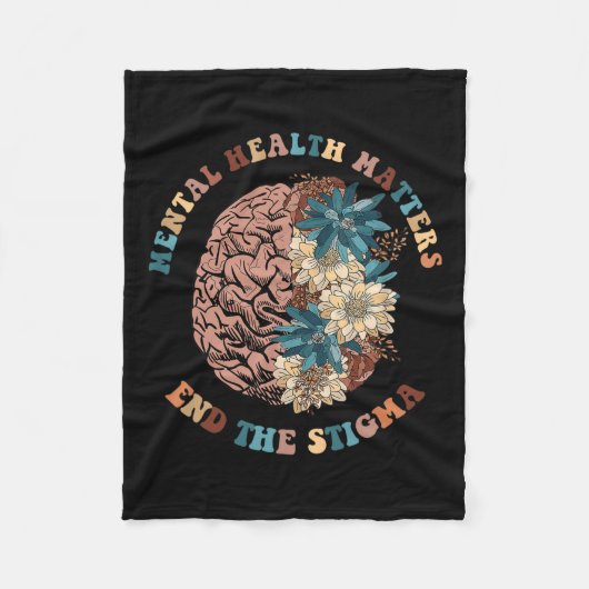 Het stigma psychische gezondheidsproblemen mentaal fleece deken (Voorkant)