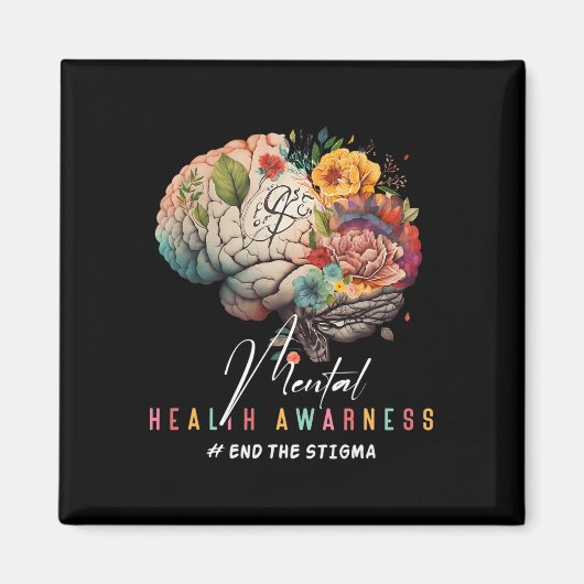 Het stigma psychische gezondheidsproblemen mentaal magneet (Voorkant)