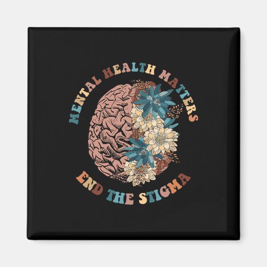 Het stigma psychische gezondheidsproblemen mentaal magneet (Voorkant)