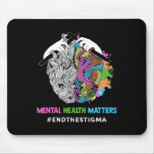 Het stigma psychische gezondheidsproblemen mentaal muismat (Voorkant)