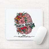 Het stigma psychische gezondheidsproblemen mentaal muismat (Met muis)